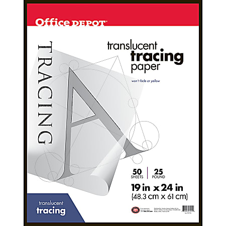 Office Depot® Brand Heavyweight Tracing Paper, 19" x 24", 50 Sheets