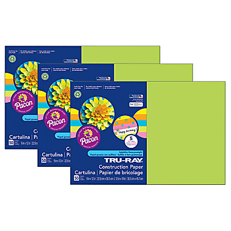 Tru-Ray® 12 x 18 Assorted Construction Paper, 3 Pack Bundle