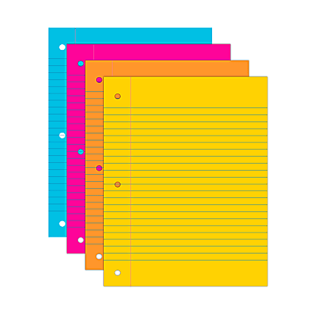 Notebook Filler Paper Wide Ruled Astrobrights Assorted Colors 20 LB 100 Sheets for sale online 