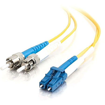 C2G 9m LC ST 9125 OS1 Duplex Singlemode PVC Fiber Optic Cable Yellow 9m ...