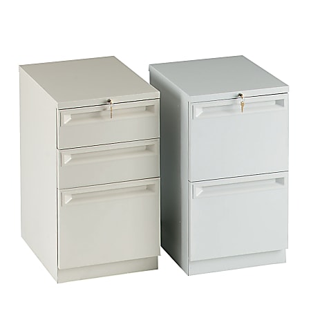 HON® Efficiencies™ 22-7/8"D Vertical 3-Drawer Mobile Pedestal File Cabinet, Black
