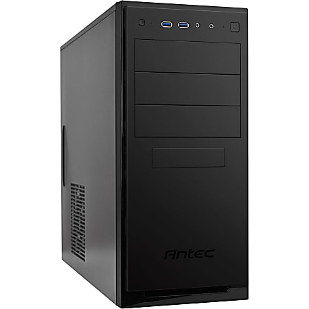 Antec NSK4100 Computer Case - Mid-tower - Black - Steel, Plastic - 11 x Bay - 1 x 4.72" x Fan(s) Installed - 0 - ATX, Micro ATX, Mini ITX Motherboard Supported - 11.40 lb - 3 x Fan(s) Supported - 3 x External 5.25" Bay - 1 x External 3.5" Bay