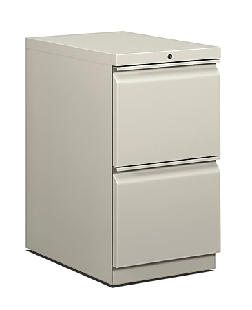 HON® Brigade® 15"W Lateral 2-Drawer Mobile Pedestal Cabinet, Light Gray