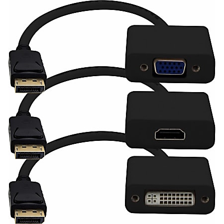 AddOn 3-Piece Bundle of 8in DisplayPort Male to