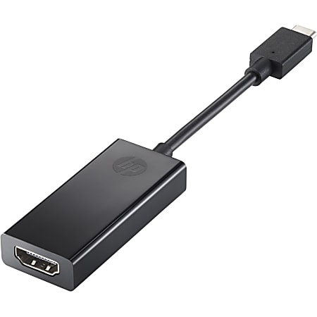 HP USB/HDMI Audio Video/ Data Transfer Cable - HDMI/USB AV/Data Transfer Cable for Audio/Video Device - Type C Male USB - HDMI Female Digital Audio/Video - Black