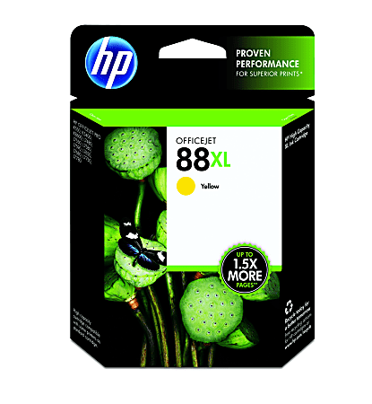 HP 88XL Yellow High-Yield Ink Cartridge, C9393AN