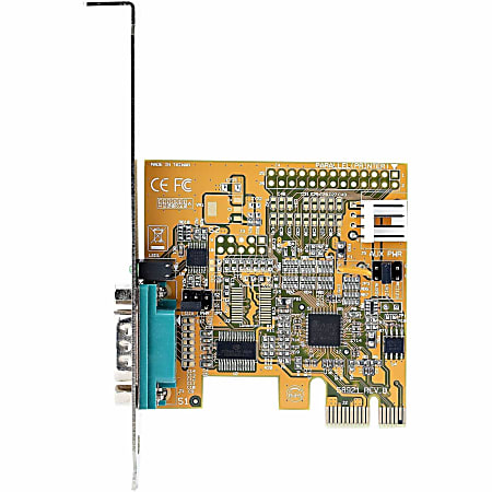 StarTech.com 1-Port PCI Express Serial Card, PCIe to RS232 (DB9) Serial Interface Card, 16C1050 UART, COM Retention, Low Profile, Win & Linux