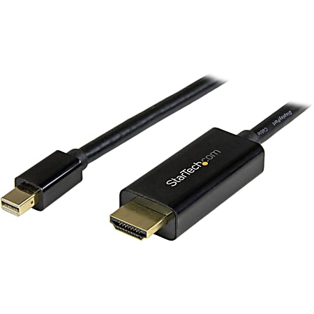 StarTech.com Mini DisplayPort To HDMI Adapter Cable, 15', Black