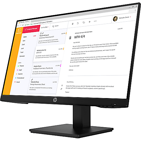 HP 23.8" Full HD LCD Monitor, P24h