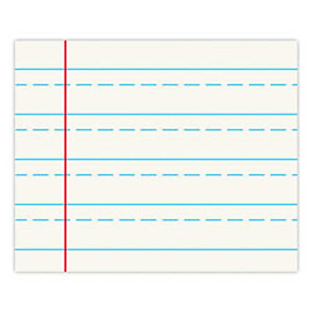 Office Depot® Brand Stock Ruled Newsprint Paper, 3/8" Ruling, 1/8" Midline, 9" x 12", Pack Of 500 Sheets