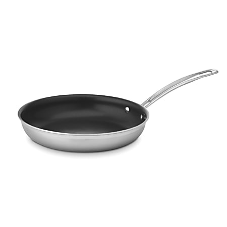 Cuisinart MultiClad Pro Triple Ply Stainless Nonstick Open Skillet, 10”, Silver