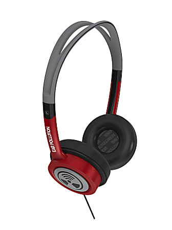 ZAGG iFrogz EarPollution Toxix™ Over-The-Ear Headphones, Red