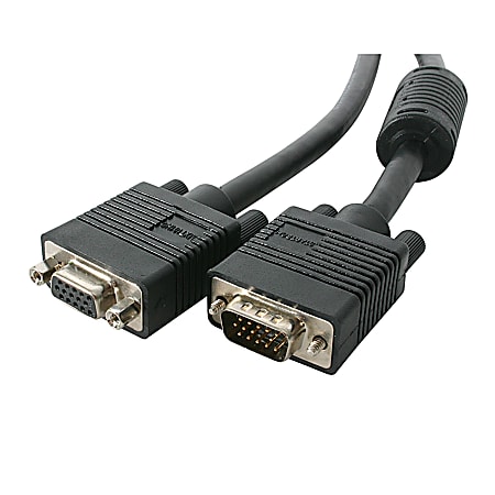 StarTech.com Coax High Res VGA Monitor extension Cable - HD-15 (M) - HD-15 (F) - 6 ft - 6ft VGA Cable - VGA Video Cable - VGA Monitor Cable - HD15 to HD15 Cable - VGA Extension Cable