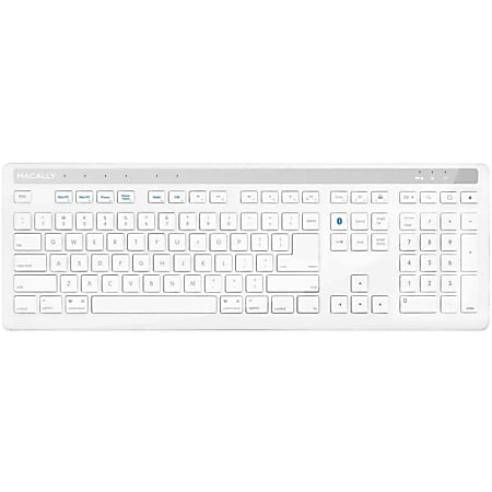 Macally Quick Switch Bluetooth Keyboard for Up to Five Devices
