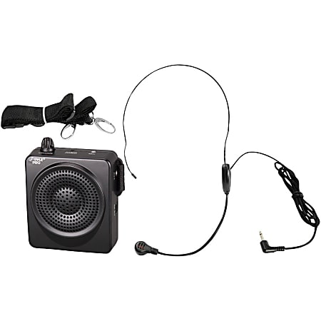 PylePro PWMA50B Public Address System - 50 W Amplifier - Built-in Amplifier - 1 x Speakers - Battery Rechargeable - 12 Hour - Black