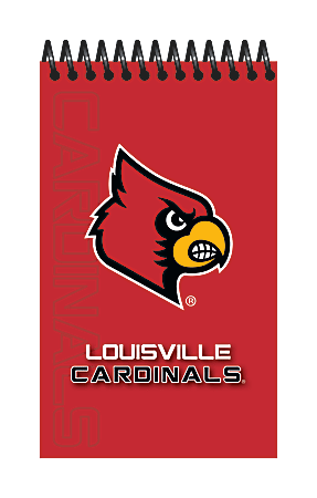 Markings by C.R. Gibson® Memo Books, 3" x 5", College Ruled, 100 Pages (50 Sheets), Louisville Cardinals, Pack Of 3