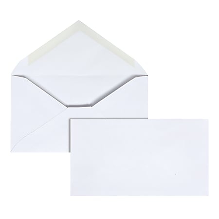 Office Depot® Brand Envelopes, 3-5/8" x 6-1/2", Gummed Seal, White, Box Of 500