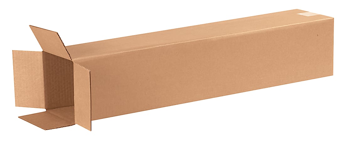 Partners Brand Corrugated Cartons, 6" x 6" x 30", Kraft, Pack Of 25