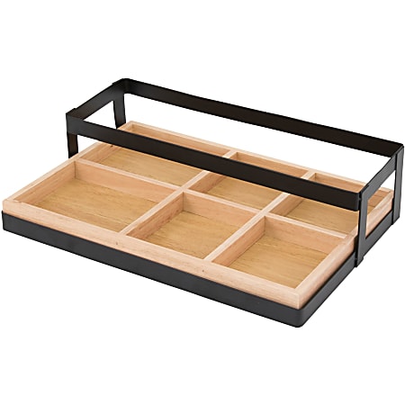 Vertiflex Tabletop Condiment Caddy - 6 Compartment(s) - 3.3" Height x 14" Width9.5" Length - Tabletop - Black - 1 Each