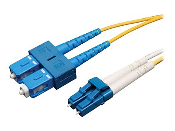 Eaton Tripp Lite Series Duplex Singlemode 9/125 Fiber Patch Cable (LC/SC), 25M (82 ft.) - Patch cable - LC single-mode (M) to SC single-mode (M) - 25 m - fiber optic - duplex - 9 / 125 micron - riser - yellow
