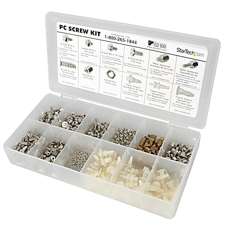 StarTech.com Deluxe Assortment PC Screw Kit - Screw Nuts and Standoffs - Screw kit - PCSCREWKIT - Screw kit