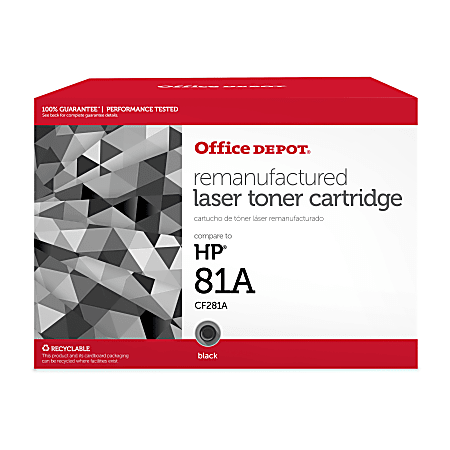 Office Depot® Brand Remanufactured Black Toner Cartridge Replacement For HP 81A