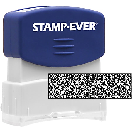 Stamp-Ever Pre-inked Security Block Stamp - 1.69" Impression