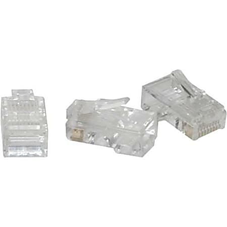 C2G RJ45 Cat5 8x8 Modular Plug for Flat Stranded Cable - 100pk - RJ-45