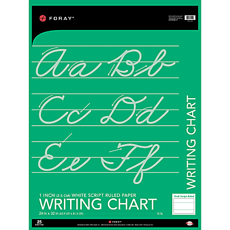 FORAY® Chart Tablet, 1" Ruled, 24" x 32", Pad Of 25 Sheets