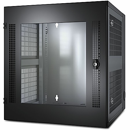 APC NetShelter 13U Wallmount Rack Cabinet Glass Door Double Hinged Server Depth -  - AR100