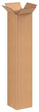 Partners Brand Corrugated Cartons, 8" x 8" x 40", Kraft, Pack Of 20
