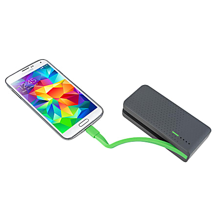 iHome OMNI 3,000 mAh Powerbank With Attached Micro-USB Cable, Green