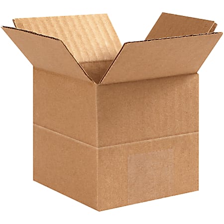 Partners Brand Multi-Depth Corrugated Boxes, 4" x 4" x 4", Kraft, Pack Of 25