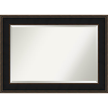 Amanti Art Mezzanine Wall Mirror, 31 5/8"H x 43 5/8"W, Dark Bronze