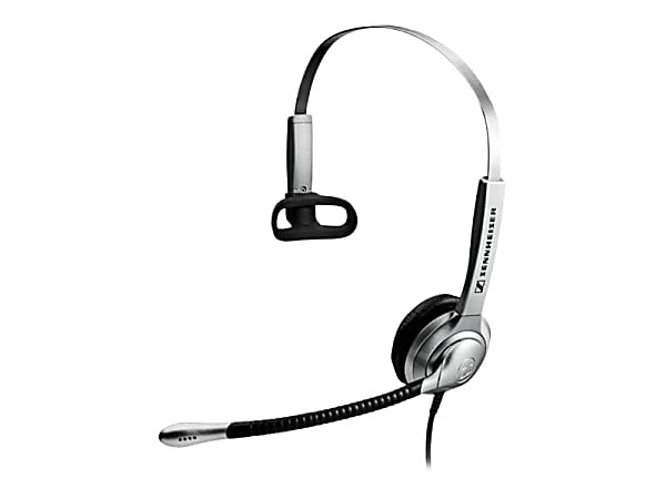 Sennheiser SH 330 Headset - Mono - Easy Disconnect - Wired - 300 Ohm - 300 Hz - 3.40 kHz - Over-the-head - Monaural - Circumaural - 3.28 ft Cable - Noise Cancelling Microphone - Silver