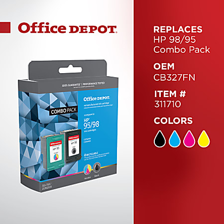Office Depot Brand Remanufactured Black And Tri Color Ink Cartridge Replacement For HP 95 98 Pack Of 2 OD295 98A ODP Business Solutions