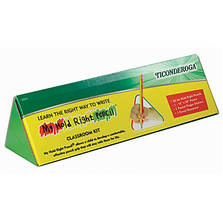 Ticonderoga® My Hold Right Pencil®, #2 Soft, Tri-Color Barrel, Pack Of 24