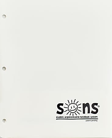 SONS System Pocket Folders, 9-1/2" x 12-1/2", White
