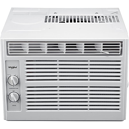 Whirlpool Window-Mounted Air Conditioner With Mechanical Controls, 12 1/2"H x 16"W x 15 5/16"D, White