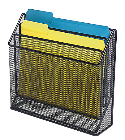 Office Depot&reg; Brand Mesh 3-Tier Desk Organizer, Black