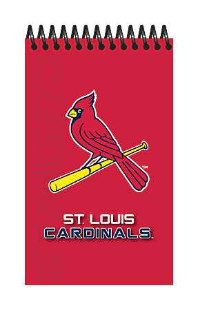 Markings by C.R. Gibson® Memo Books, 3" x 5", Wide Ruled, 100 Pages (50 Sheets), St. Louis Cardinals, Pack Of 3