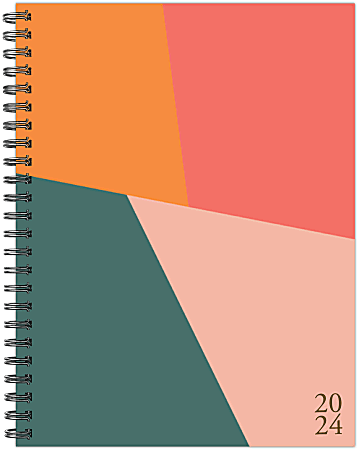 2024 Willow Creek Press Softcover Weekly/Monthly Planner, 6-1/2" x 8-1/2", Color Block, January To December