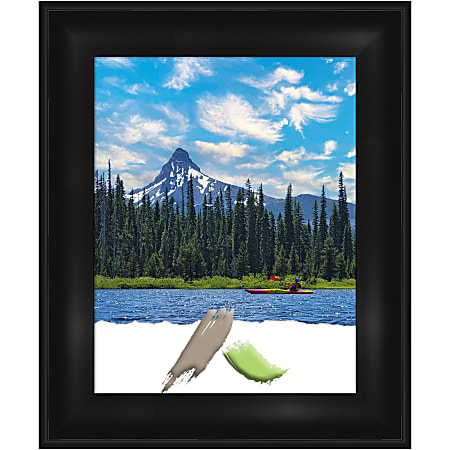 Amanti Art Grand Black Picture Frame, 15" x 18", Matted For 11" x 14"