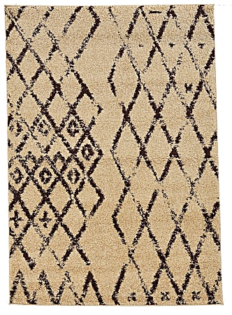 Linon Bijou Area Rug, 60"H x 84"W, Alto Camel/Brown