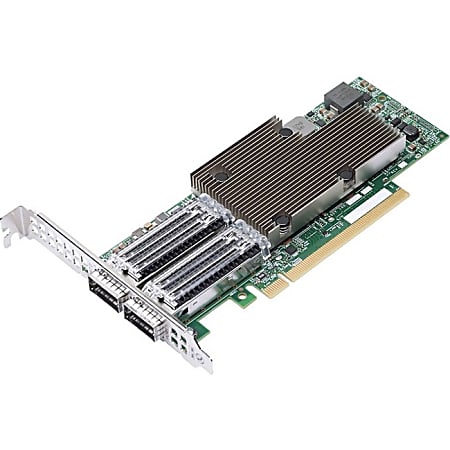 Broadcom Dual-Port 100 Gb/s QSFP56 Ethernet PCI Express 4.0x16 Network Interface Card - PCI Express 4.0x16 - BCM957508P2100G