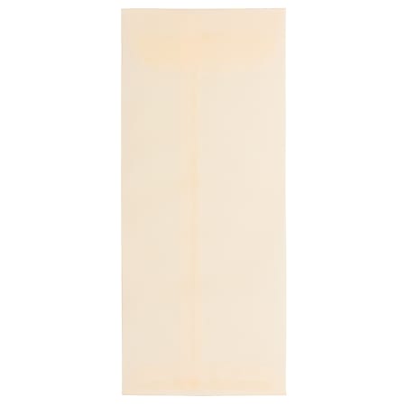 JAM Paper® Policy Envelopes, #10, Gummed Seal, Spring Ochre Ivory, Pack Of 50 Envelopes