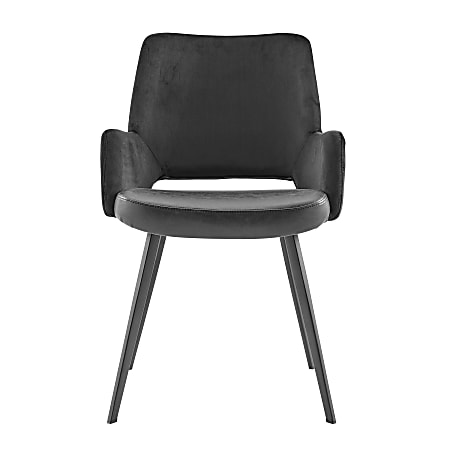 Eurostyle Desi Side Chair With Arms, Black