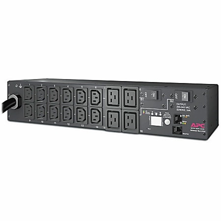 APC NetShelter Rack PDU, Metered, 2U, 5.0kW 208V 30A, (12) C13, (4) C19 outlets - Metered - NEMA L6-30P - AP7811B