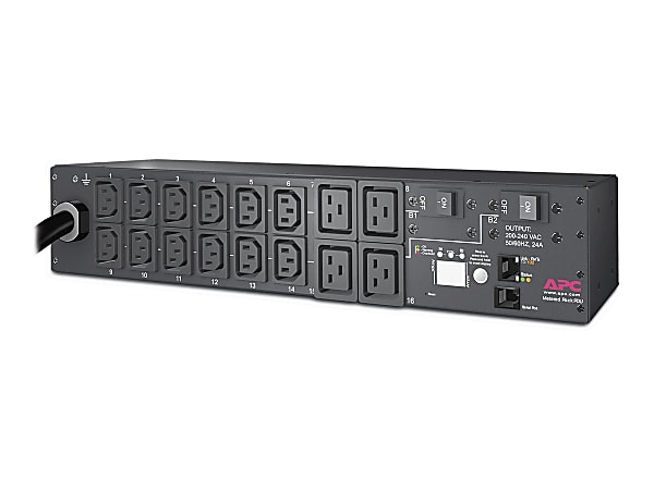 APC NetShelter Rack PDU, Metered, 2U, 5.0kW 208V 30A, (12) C13, (4) C19 outlets - Metered - NEMA L6-30P - AP7811B
