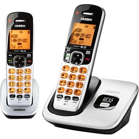 Uniden® D1760-2 DECT 6.0 Cordless Phone With 2 Handsets